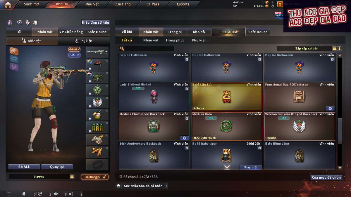 shop acc cf uy tin gia re